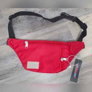 Extreme80s Tipsy Elves Red Fanny Pack Belt Bag Phone Pocket And Key Ring - New